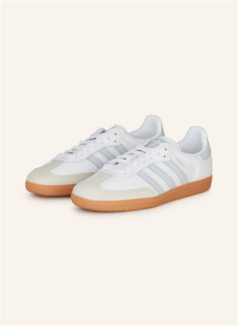 adidas Originals – Samba – Sneaker in Hellblau und Weiß mit 